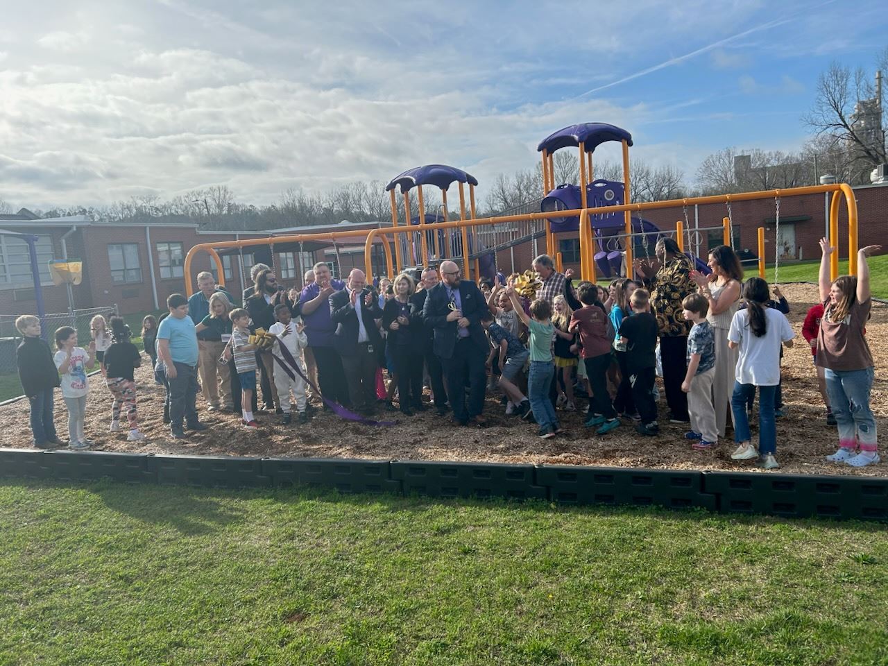 Ribbon cutting for new Ragland Elementary Playground